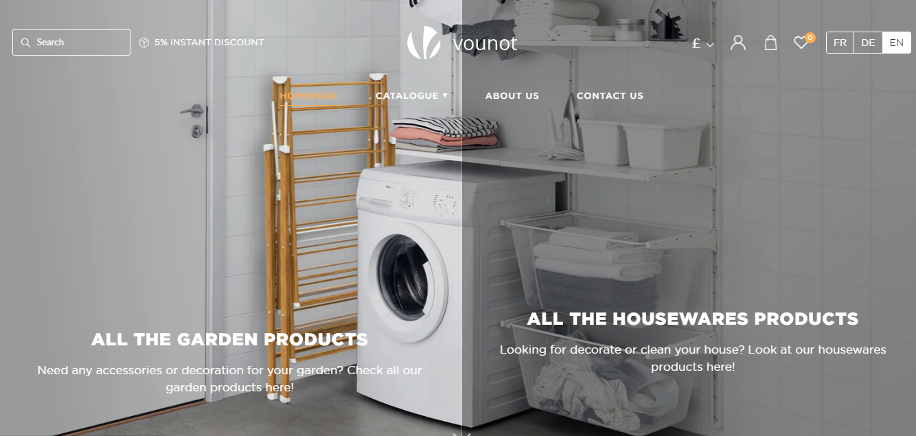 Vounot Shopify store redesign - Scrowp