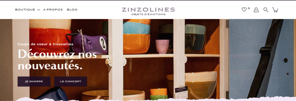 zinzoline shopify boutique