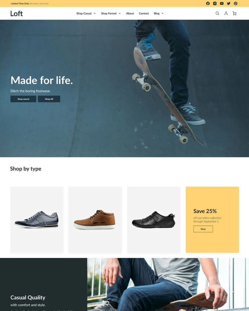 Loft Shopify theme