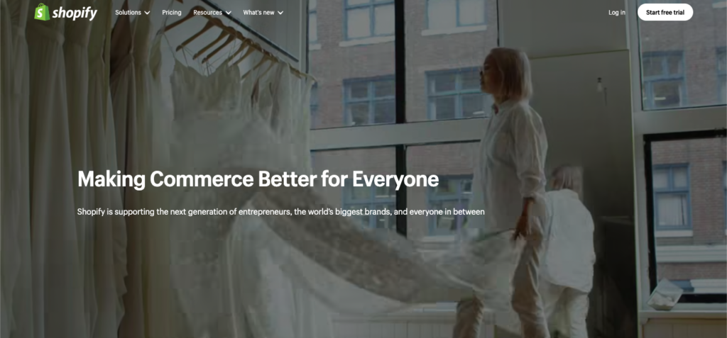 shopify e-commerce website creator