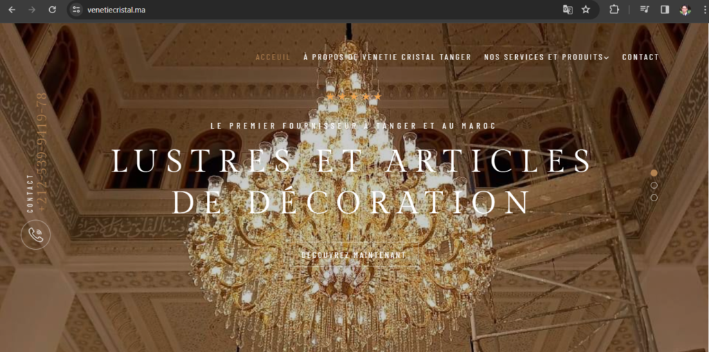 Venetie Cristal website