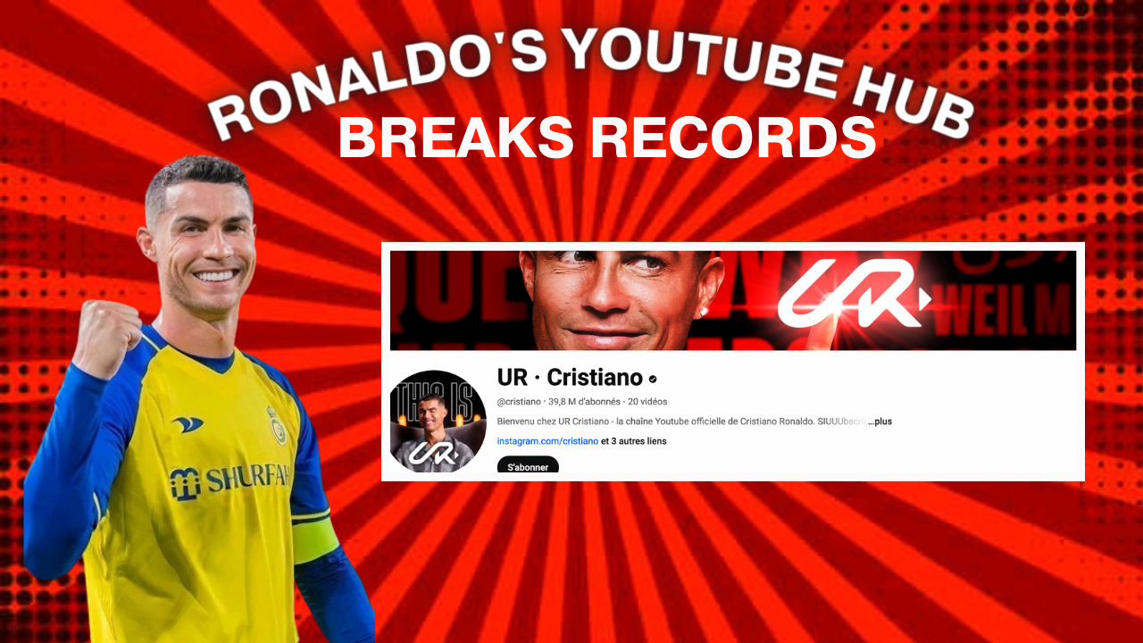 Ronaldo's Youtube channel breaks records