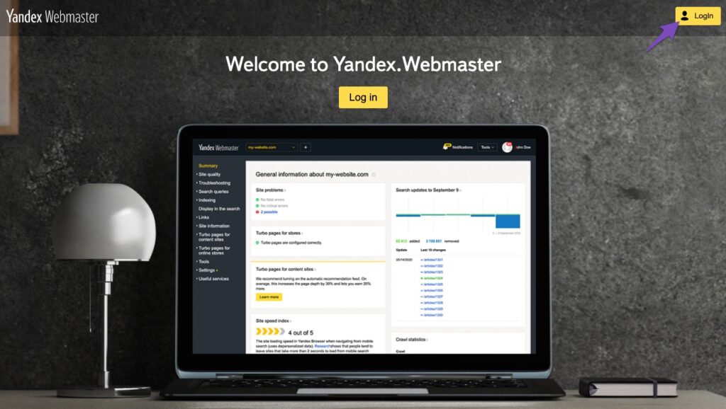 Yandex for Russian search engine