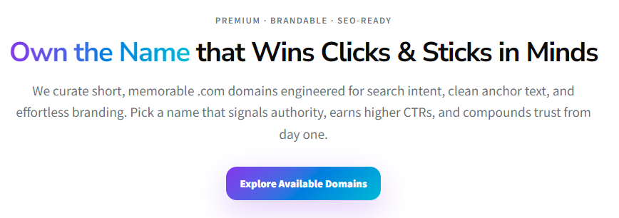 Premium domain names