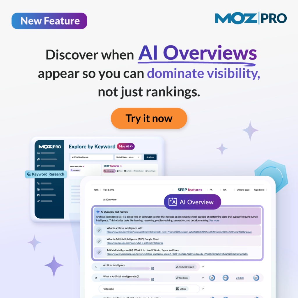 Ai overview MOZ