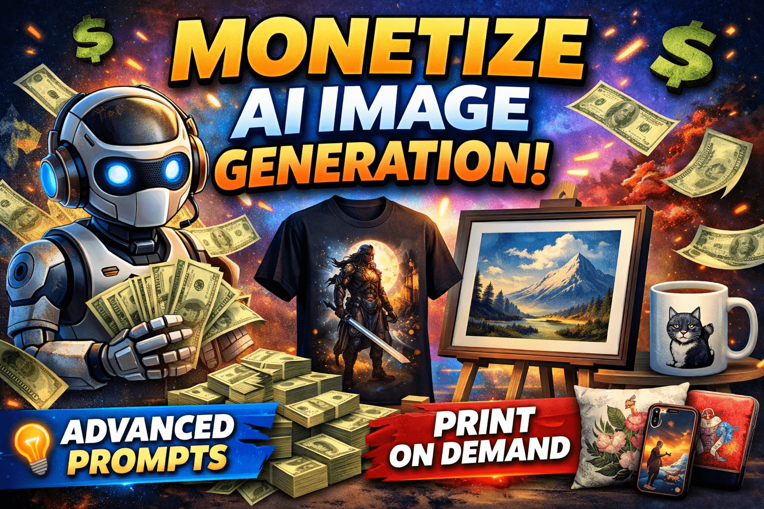 monetize ai with creative products