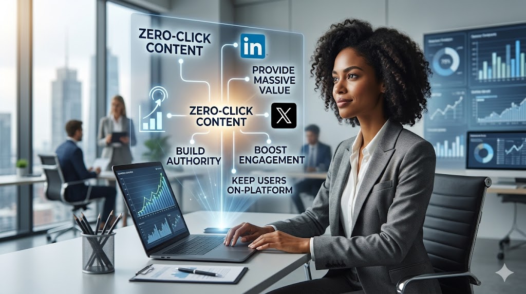 Provide Value on LinkedIn and X So People Don't Have to Click (The Ultimate Zero-Click Content Strategy)
