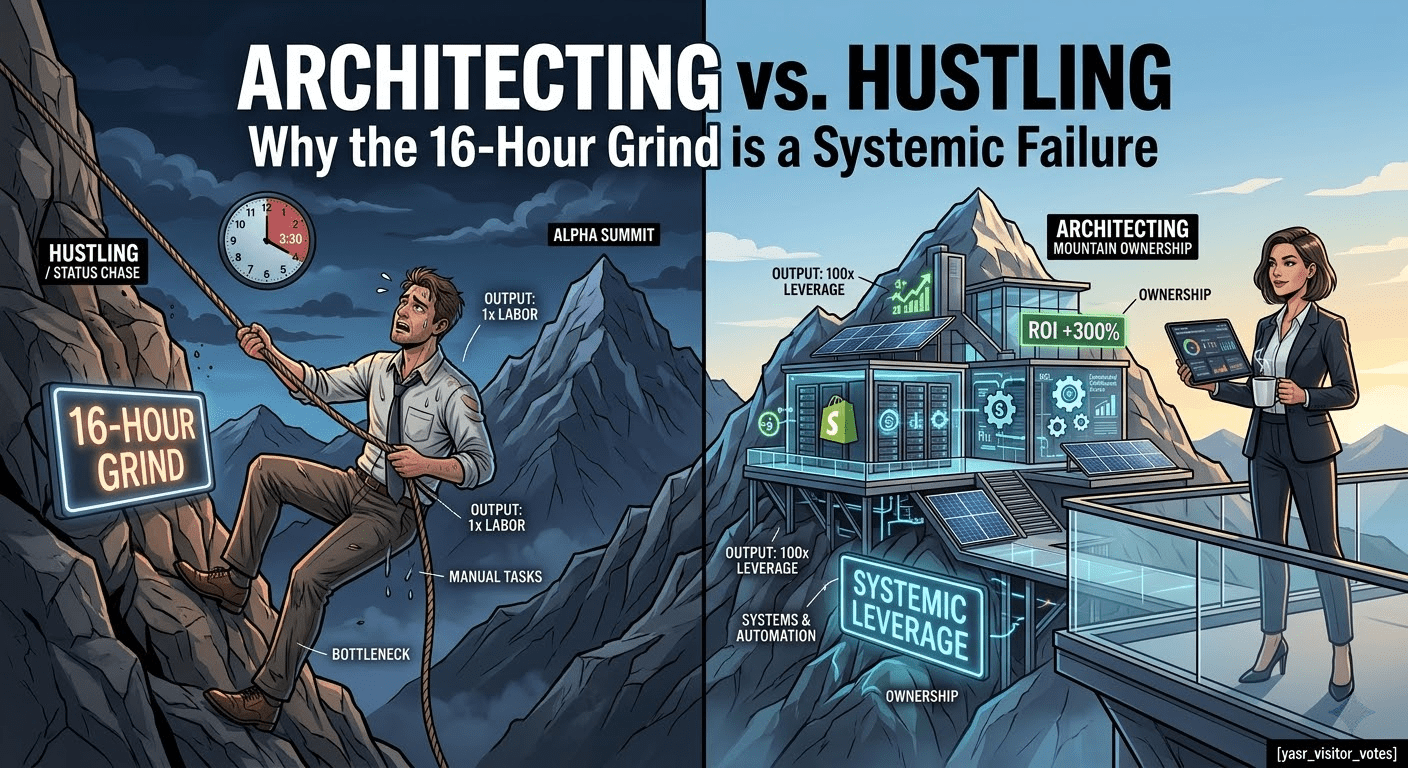 Architecting vs. Hustling: Why the 16-Hour Grind is a Systemic Failure