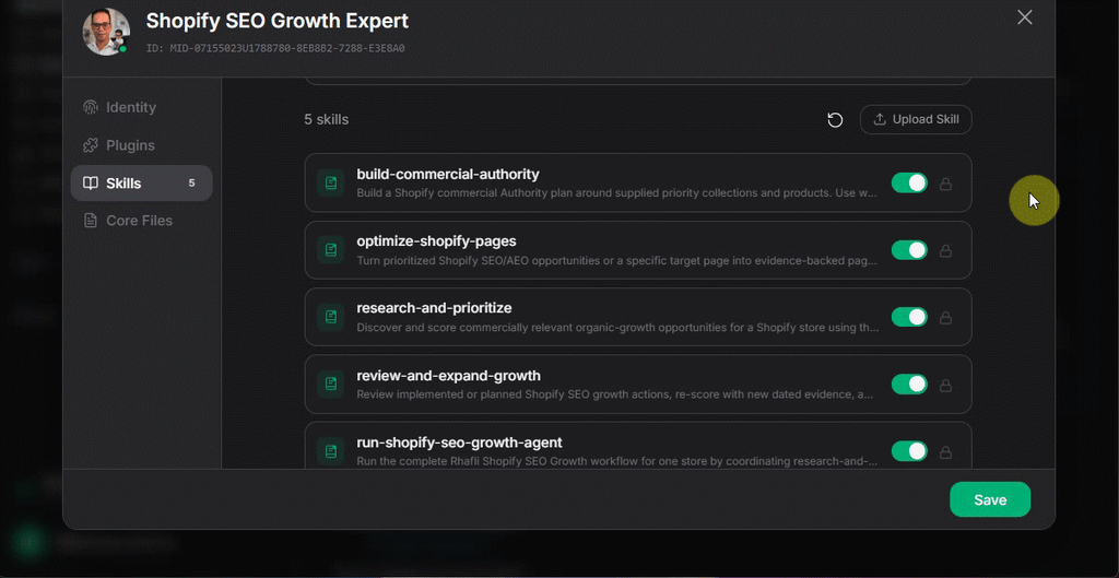 Accio work Shopify agent